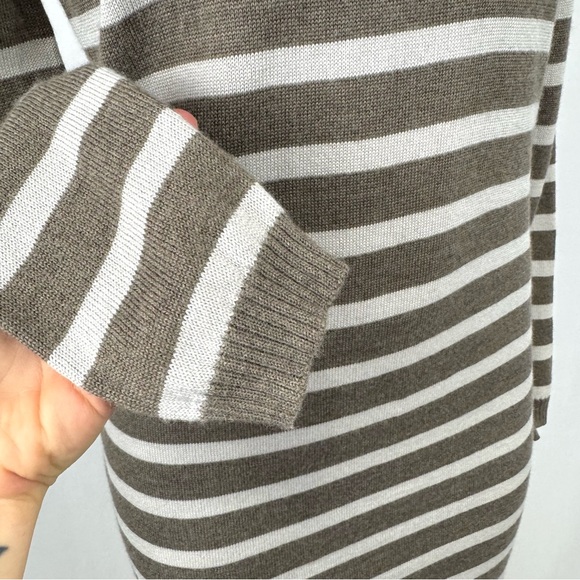 Ann Taylor Loft Women's Sz M Merino Wool Sweater Dress Long Sleeve Casual Brown - Picture 3 of 14